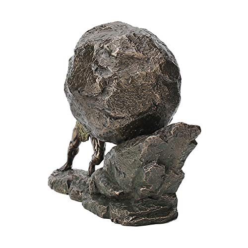Veronese Design 8 1/8 Inch Sisyphus and The Eternal Boulder Cold Cast Resin Bronze Finish Statue Home Decor