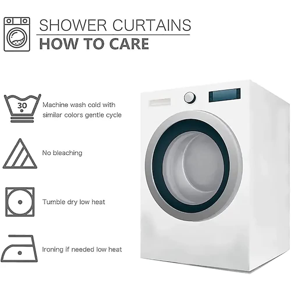 LYFANS Shower Curtains Life Tree Theme, Colorful Bright Sky Brings A Unique Artistic Atmosphere to The Bathroom, 72x79 Inch Fabric Shower Curtain with 12 Hooks.