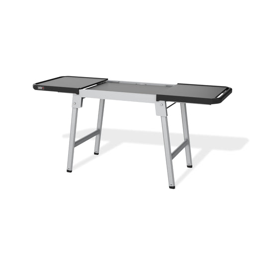 Weber Expandable Stand – Collapsible Adjustable Grill & Griddle Stand with Dual Side Tables and Weber Works™ Accessory Rails for Portable Outdoor Cooking