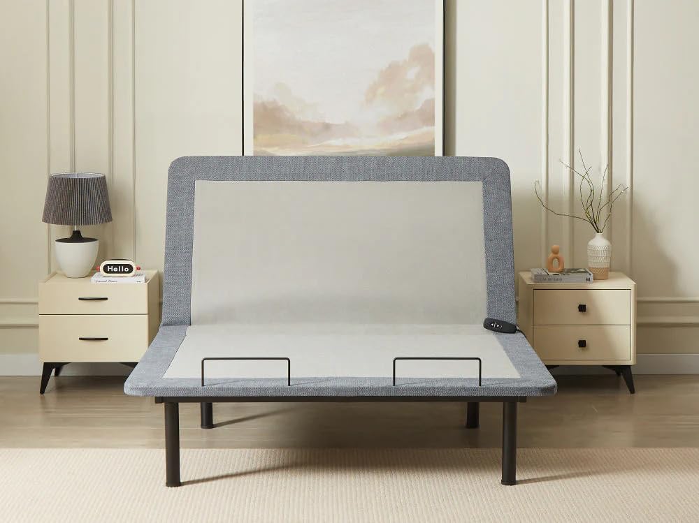 Smart Flex FLEXBED USA SF30 Adjustable Bed Base with Head Articulation, 1000 lb Capacity, Metal Frame, No-Tool Assembly, Gray (Queen (U.S. Standard))
