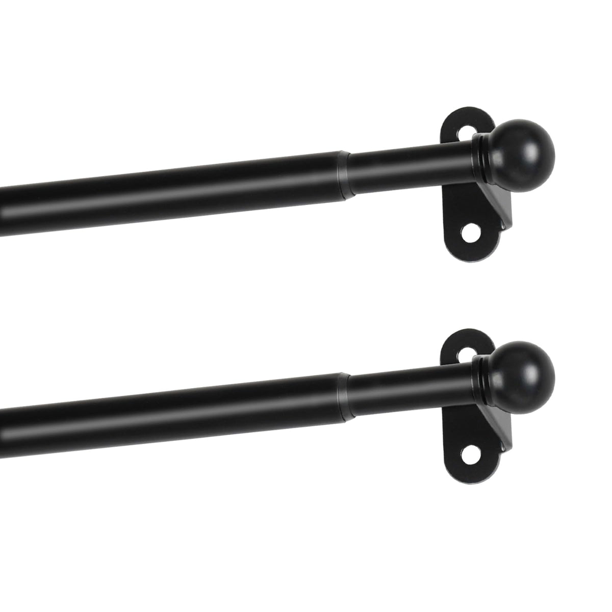 DCHOME Cafe Curtain Rod 18-30 Inch, 1/2" Diameter, Door Curtain Rod, Black