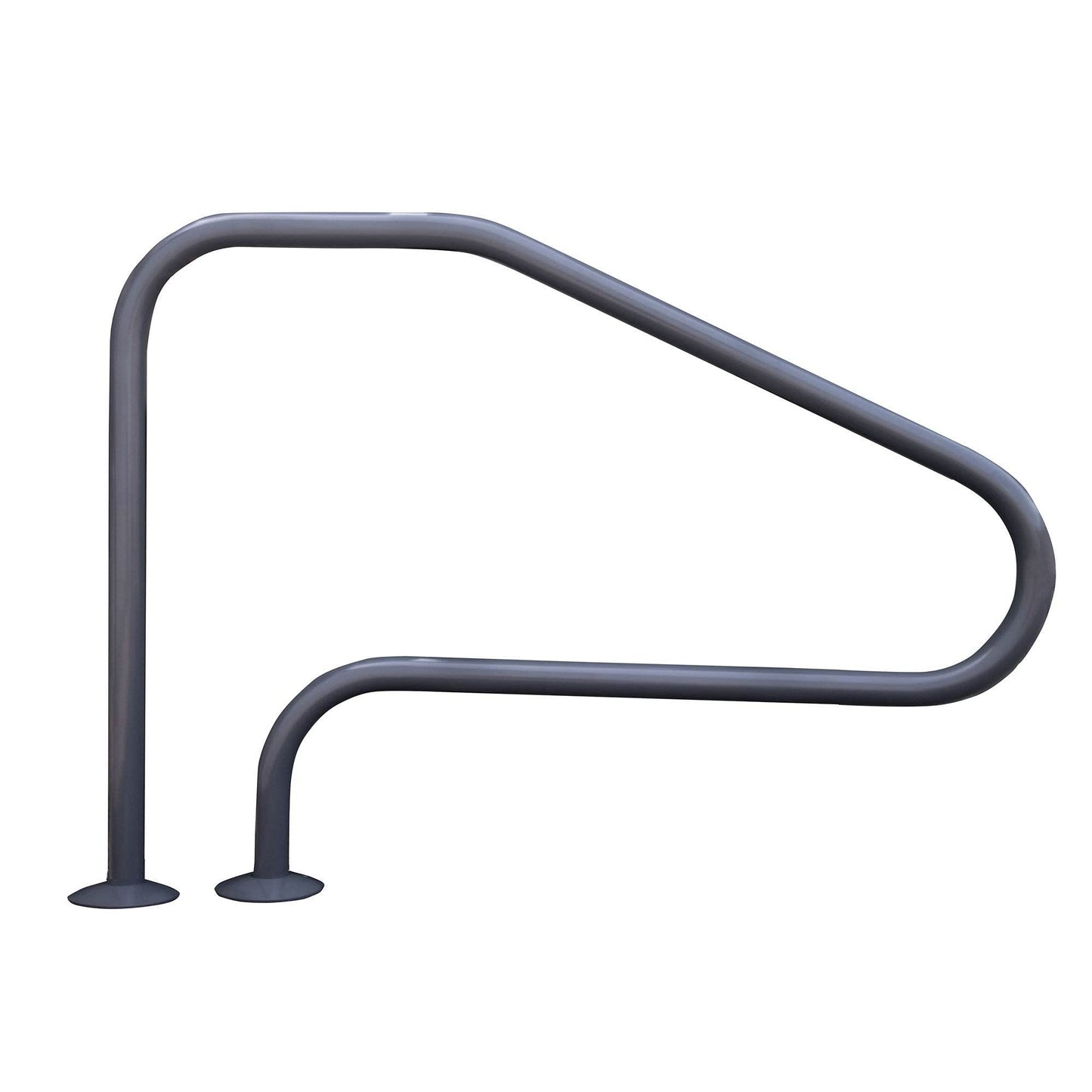 Saftron RTD-448-GG 4 Bend Swimming Pool Mounted Polymer Handrail, Graphite Gray