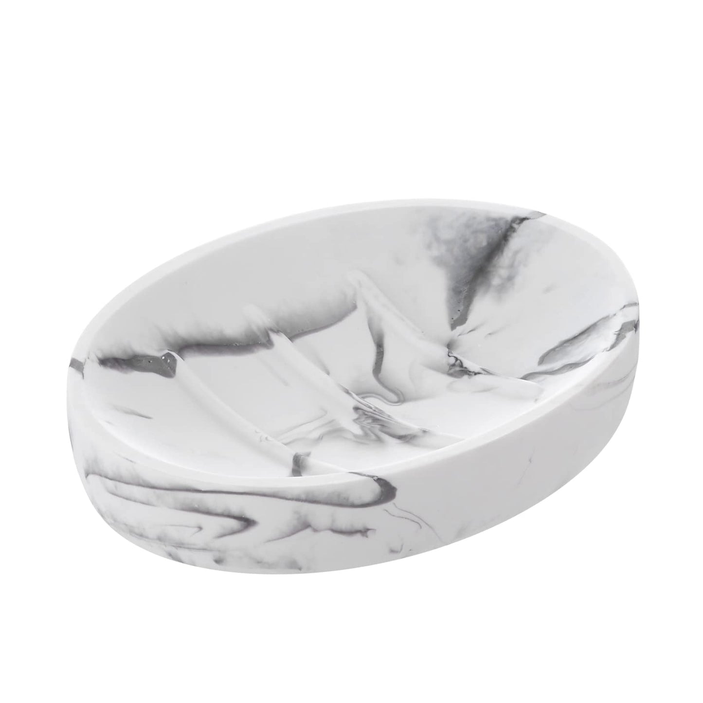 INIUNIK Marble Look Soap Dish - Bar Soap Holder for Shower, Bathroom & Kitchen Sink