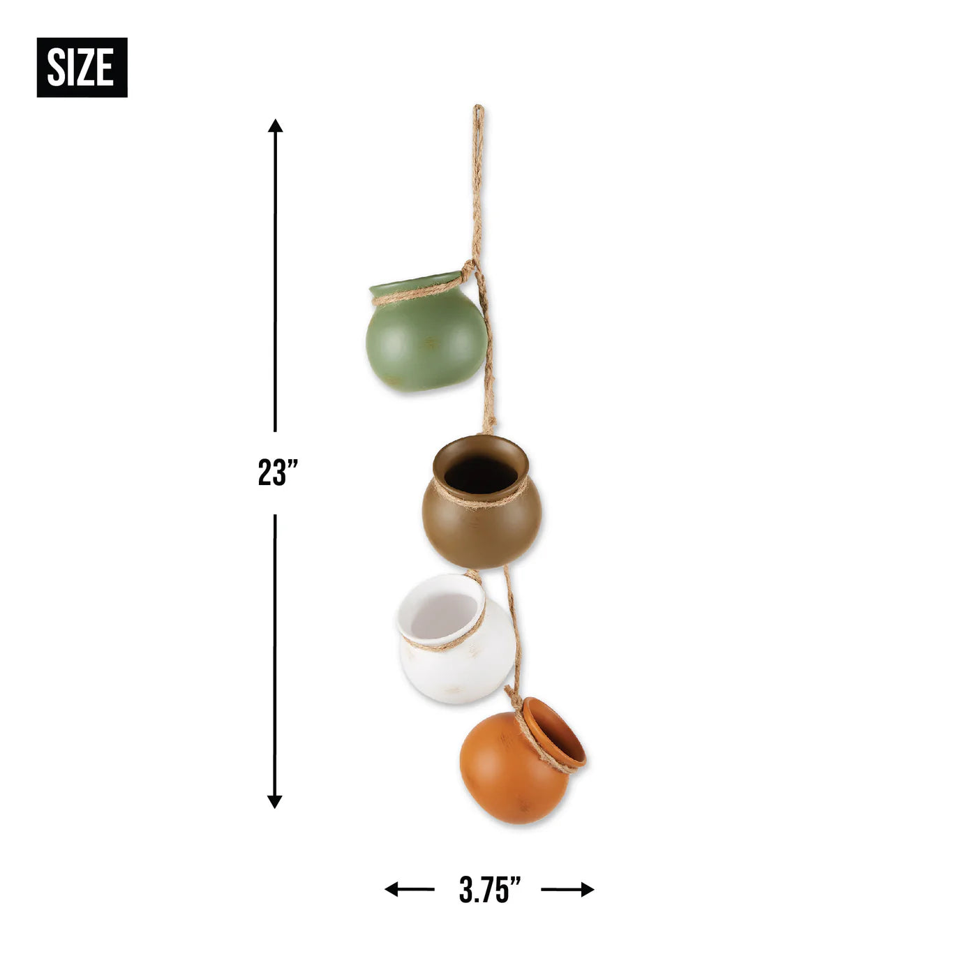 NEUTRAL GARDEN DANGLING MINI POTS