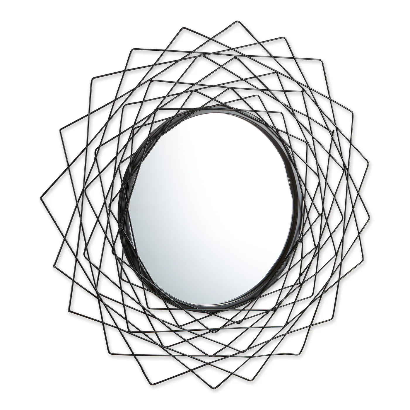 GEOMETRIC BLACK WALL MIRROR