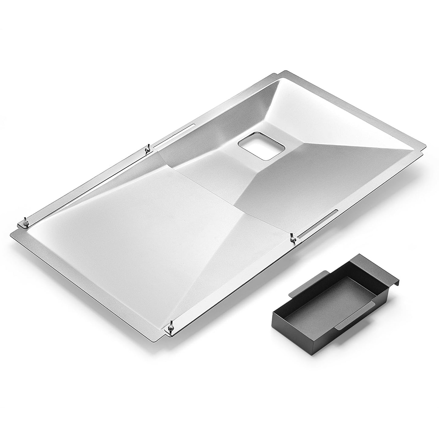 Adjustable Grease Tray with Catch Pan for Nexgrill, Charbroil, Dynaglo, Kenmore & Expert Grill – Fits 3/4/5-Burner Gas Grills, Heavy-Duty Aluminum Drip Pan with Catch Design