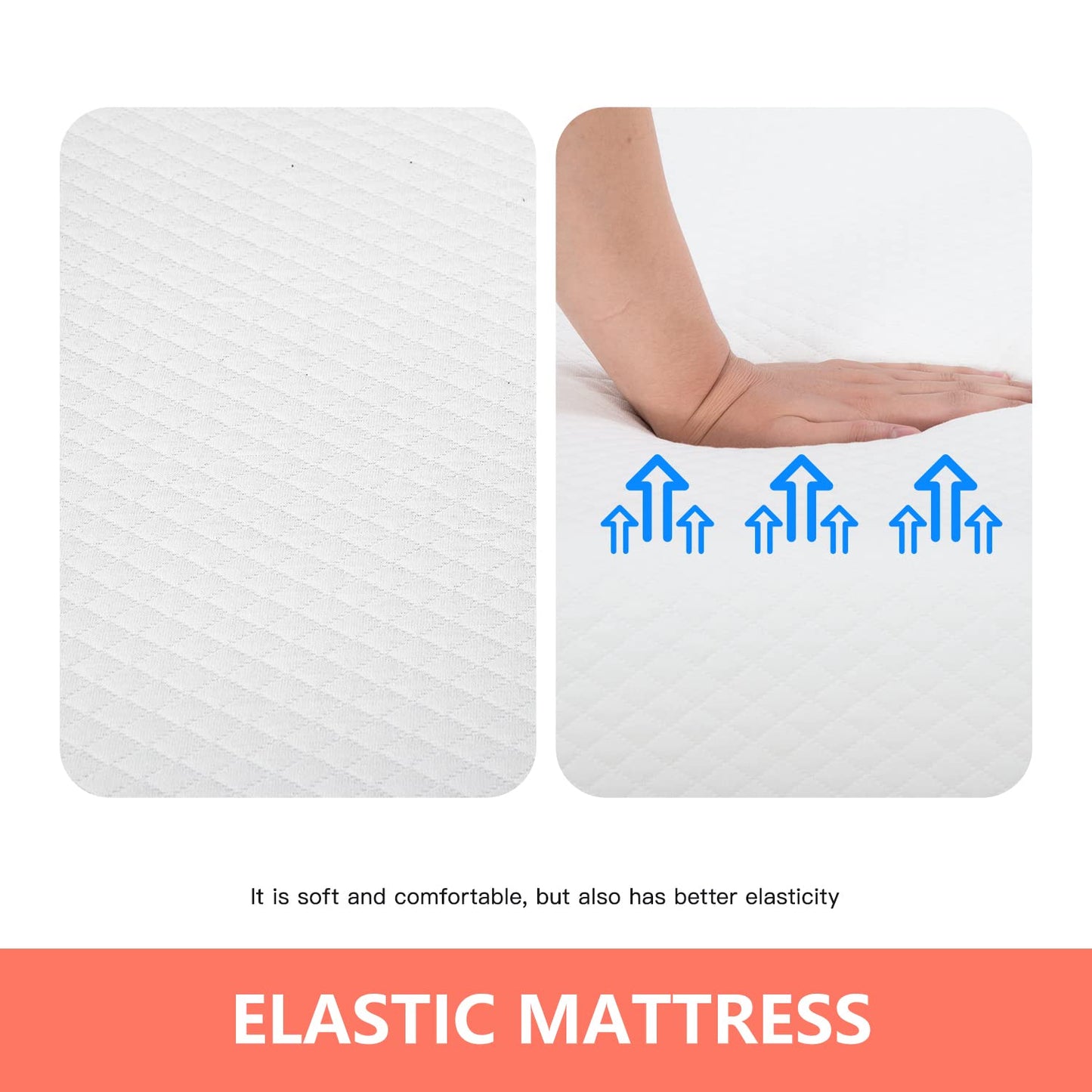 FDW | 5 Inch Full Mattress | Medium Firm | Gel Memory Foam Mattress | White | Bed in a Box, CertiPUR-US Certified | Pressure Relief, Cooling Ventilated Foam | Washable Removable Cover