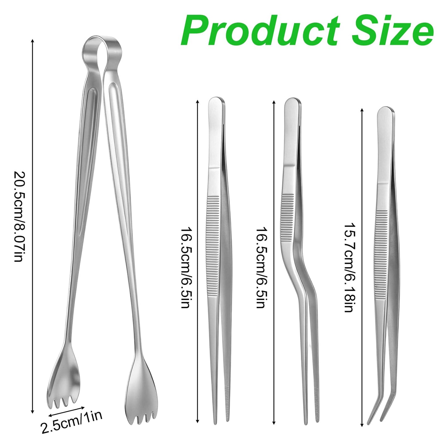 4 Pcs Plant Tweezers - Stainless Steel Seed Starter Garden Tweezers