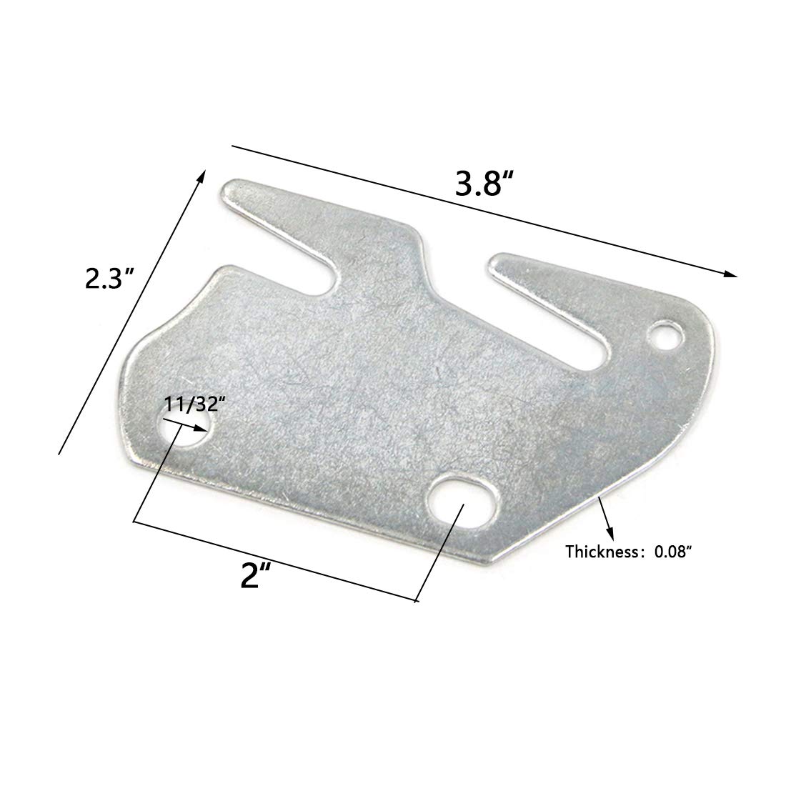 Bitray Wood Bed Plates Wood Bed Rail Hook Plates for Bed Frame Bracket Headboard Footboard Replacement - 4pcs