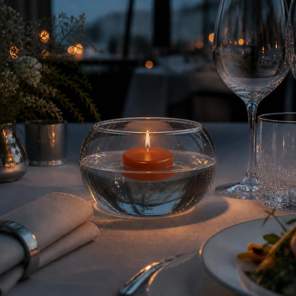 yummi Case of 18 3" Sienna Floating Candles