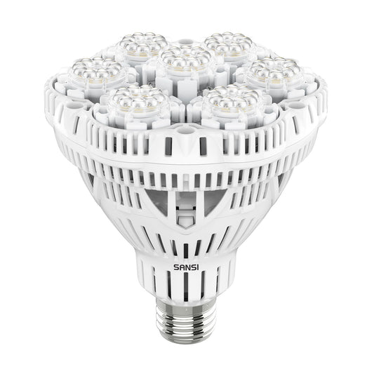 SANSI Grow Lights for Indoor Plants, Full Spectrum 36W Grow Light Bulbs (400 Watt Equiv) with Optical Lens for High PPFD, PPF 65.6 umol/s LED Energy Saving Plant Light for Indoor Growing Seed Starting