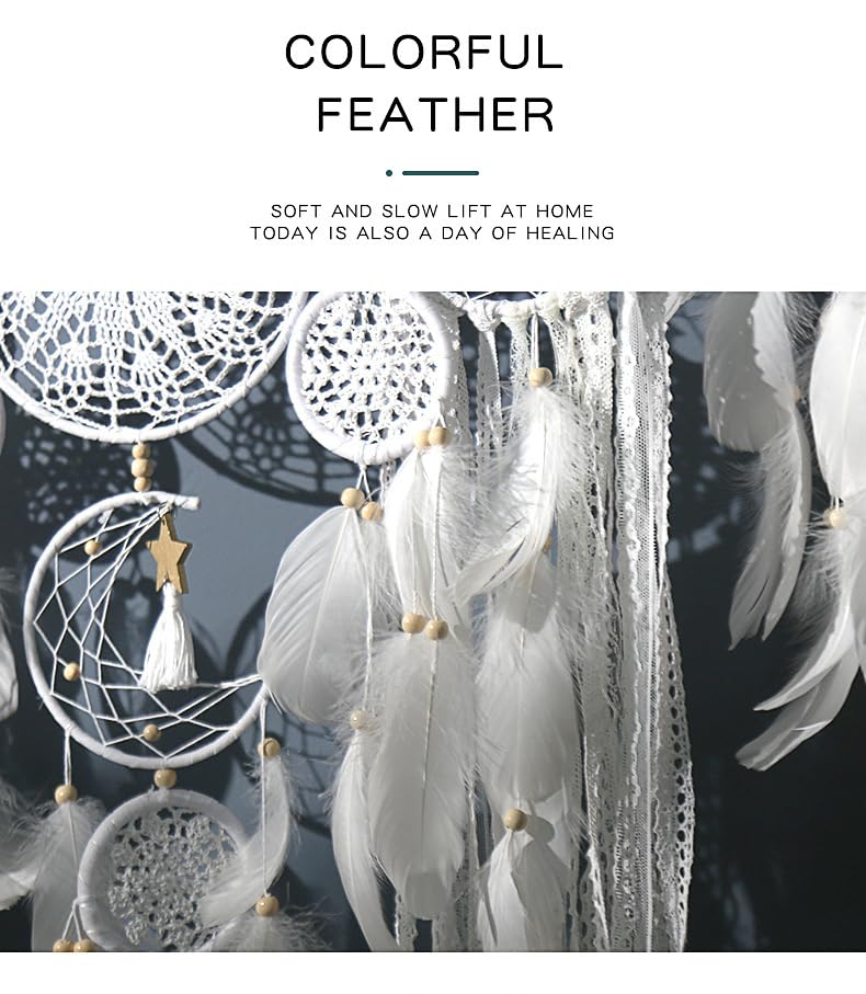 5 Pack Bohemian Ornaments,Dreamcatcher Gift Boho Native American Decor, Handmade Dreamcatcher for Girls, Boys, Adults, Kids Room,Witchy Gifts (Camel)