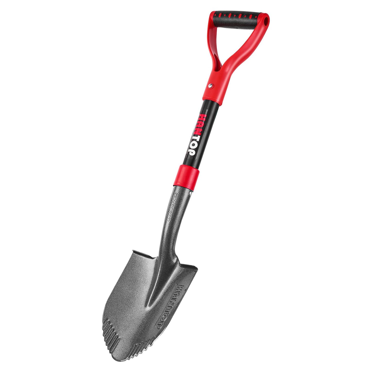 HANTOP Small Round Garden Shovel 28 inches for Digging and Gardening