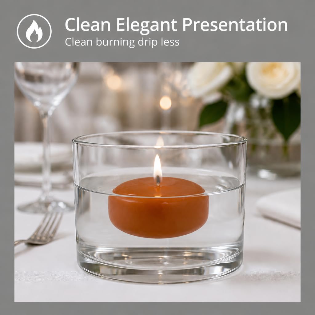 yummi Case of 18 3" Sienna Floating Candles