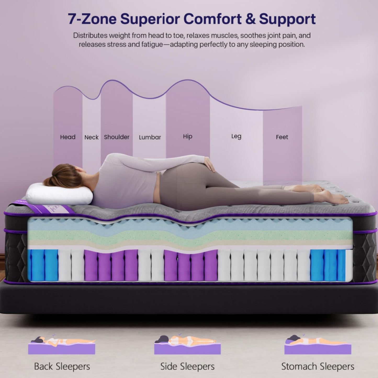 King Size Mattress, 14 Inch Deluxe Hybrid King Mattress in a Box, Cooling-Gel Memory Foam & Pocket Springs, Medium Firm, Pressure Relief, Extra Edge Support, 365-Night Trial (2026 Upgraded Support)