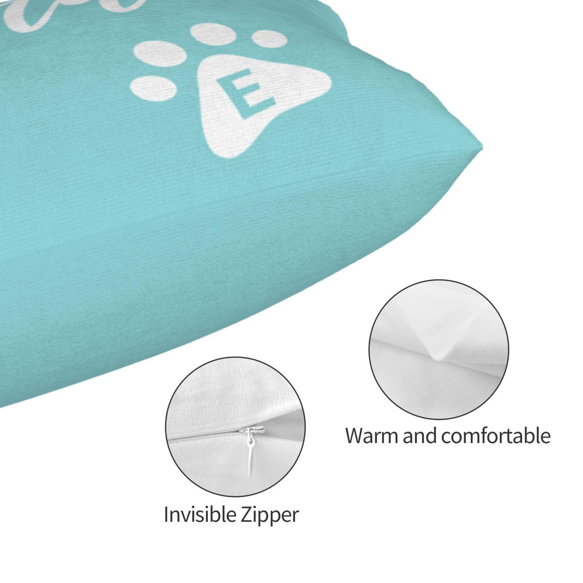 Disosm Personalized Lumbar Pillow Case with Pet Name 16"x24"(60x40cm)