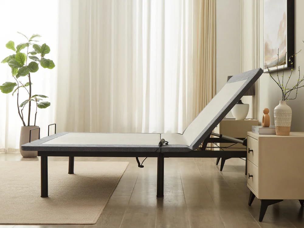Smart Flex FLEXBED USA SF30 Adjustable Bed Base with Head Articulation, 1000 lb Capacity, Metal Frame, No-Tool Assembly, Gray (Queen (U.S. Standard))