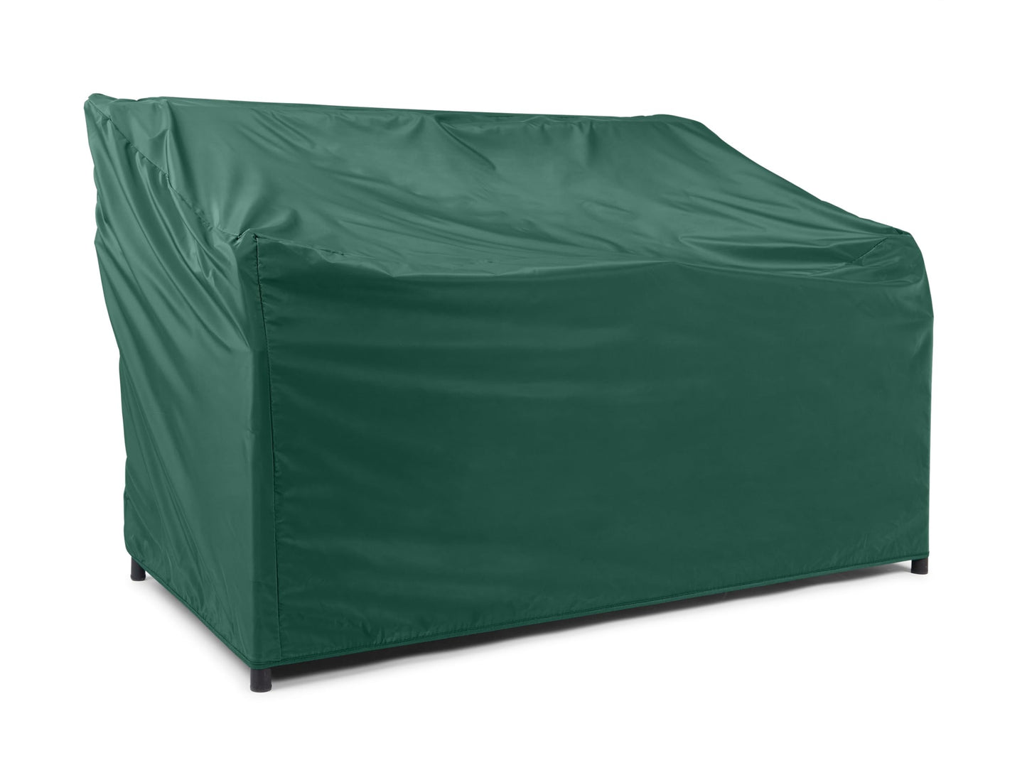 Covermates Classic Outdoor Glider Cover – Durable 12-Gauge Vinyl with Polyester Lining, Elastic Hem & Mesh Vent for Moderate Weather Patio Furniture Protection , 56W x 34D x 38H, Green