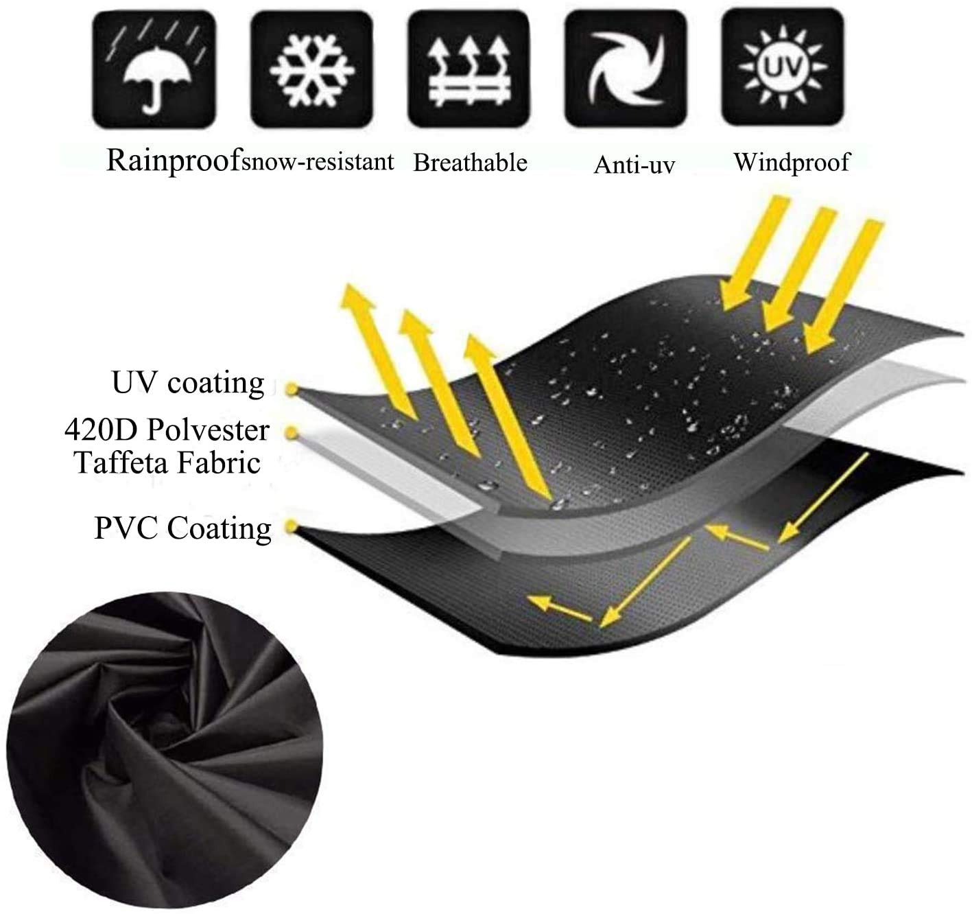 Outdoor Swing Cover 3 Triple Seater Hammock Cover Garden Swing Cover Garden Hammock Glider Chair Cover Patio Furniture Cover UV Resistant Swing Canopy Cover All Weather Protection(87*49*67inch)Black