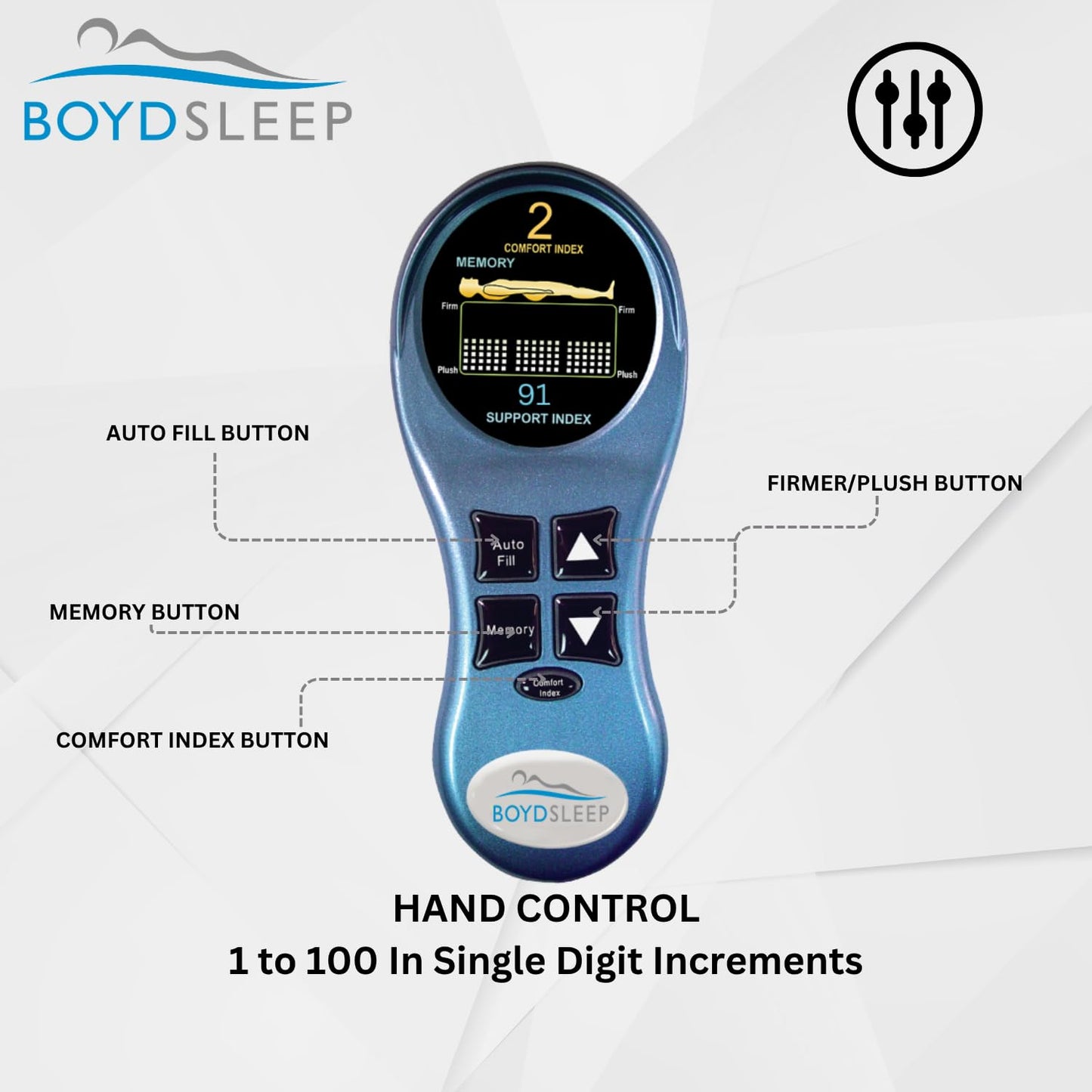 Boyd Sleep 11″ Smart Zone Mattress – Split-King Size, Dual-Chamber Adjustable Comfort & Firmness Control, Contouring Pressure Relief Foam Layer, Bed Only