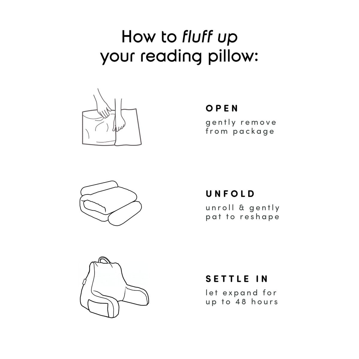 Nestl Reading Pillow for Bed, Back Pillow for Sitting Up in Bed, Purple