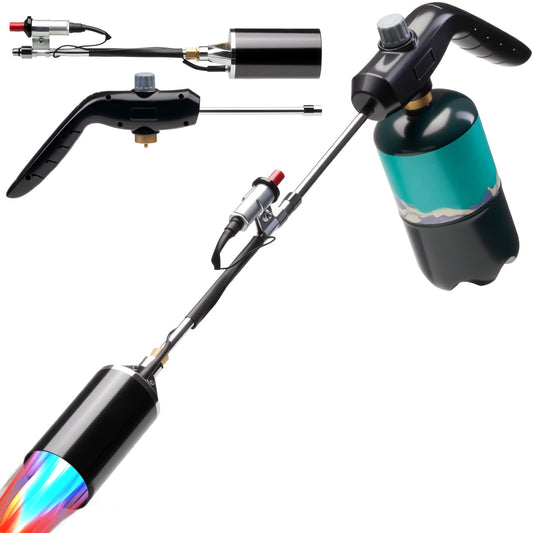 Aarcinhke Propane Torch Weed Burner, Heavy Duty High Output Weed Torch Flamethrower, 30" Detachable Long Arm Blow Torch for Weeding, Roofing, Ice Melting & Outdoor Use (Tank Not Included)