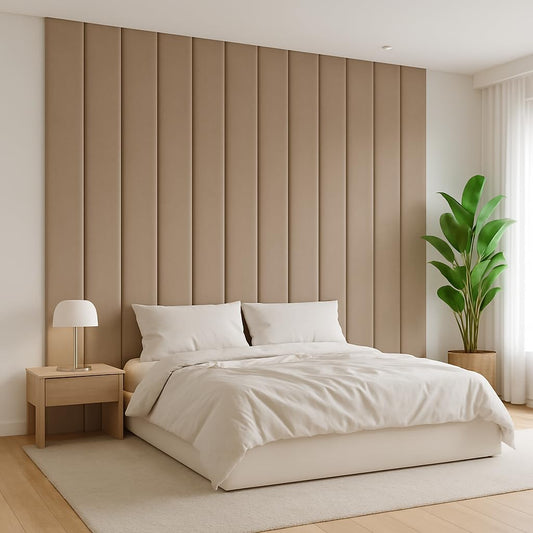 BMD Studio Wall Mounted Fabric Upholstered Headboard Panels, Vertical Wall Panels, Made to Order (Specialty Size)
