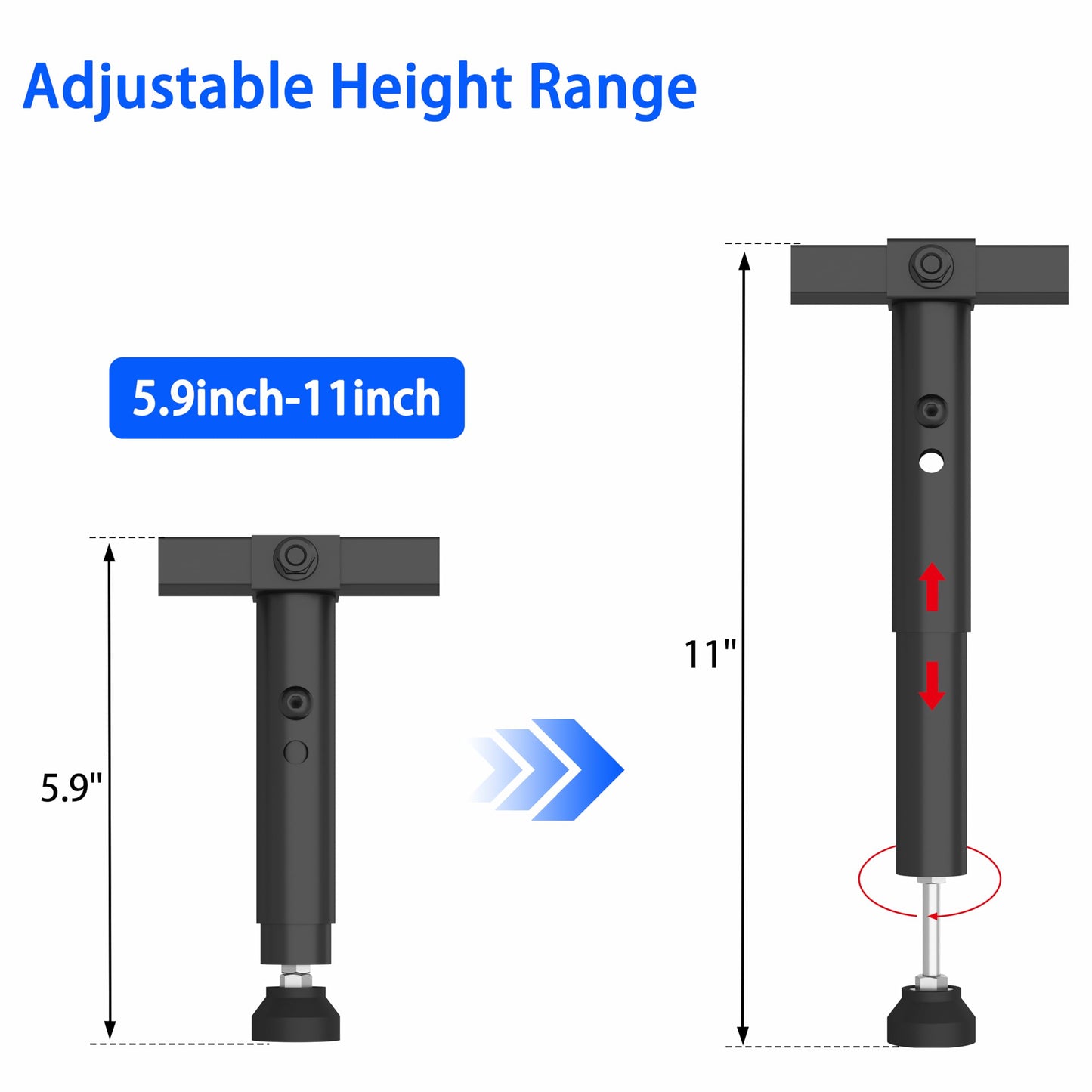 Macbimony Bed Frame Center Support 50”-81”Adjustable Bed Slats Reinforcing