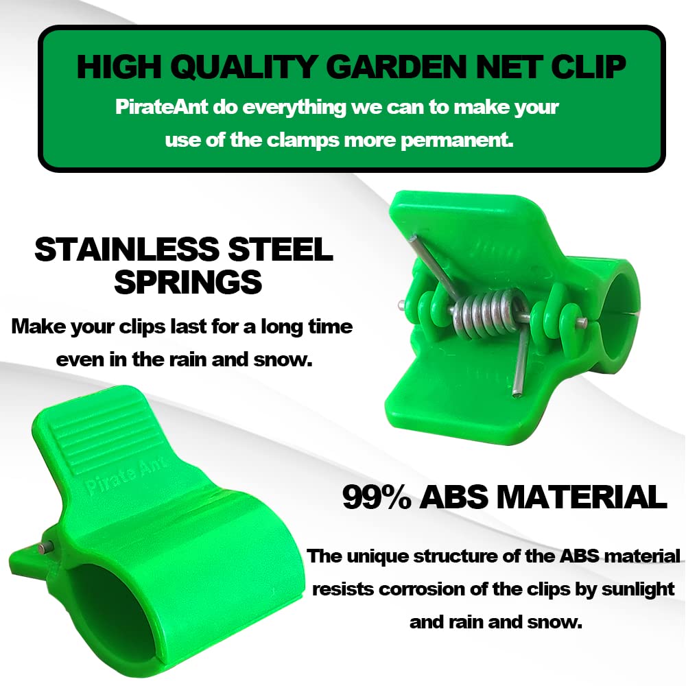 Greenhouse Clamps for 1/2 Inch PVC Pipe, Greenhouse Hoops,Support Frame, Grow Tunnel,Plant Support Garden Stakes.For Fixing Plant Cover, Garden Plastic Sheeting, Film Row Cover, Net.