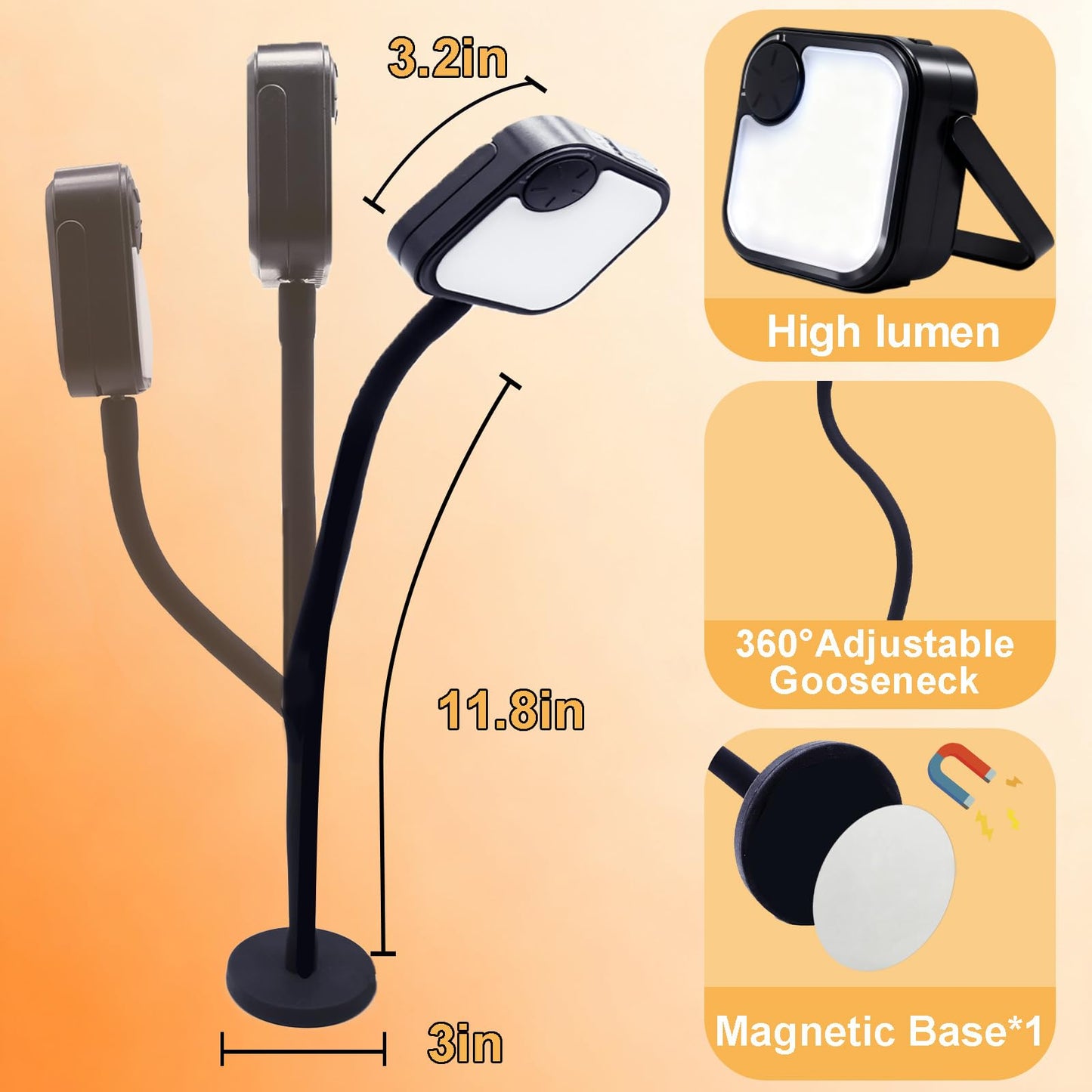 Rechargeable BBQ Grill Lights for Outdoor Grill, Magnetic Grill Lights for Outdoor Barbeque (BBQ Grilling Gifts)