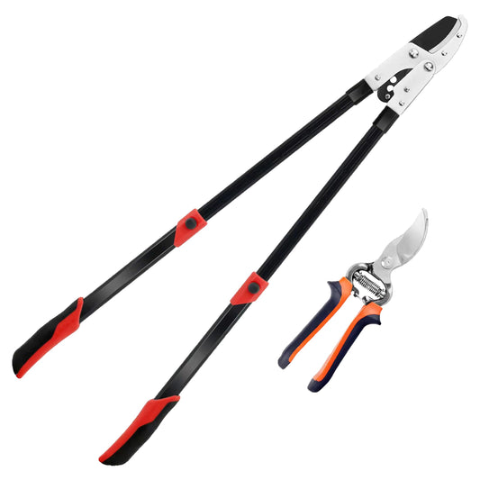 YRTSH Loppers Branch Cutter Heavy Duty Tree Trimmer, Extendable 28-41" Tree Pruner with Compound Action, Tree Cutter with 2 Inch Clean Cut Capacity Chop Thick Branches Effortlessly