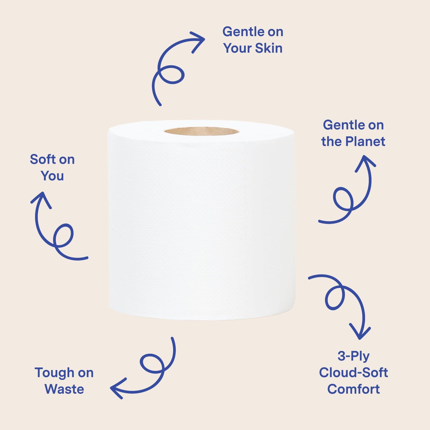 Repurpose 100% Compostable Bamboo Toilet Paper, 12 Rolls, 300 Sheets/Roll