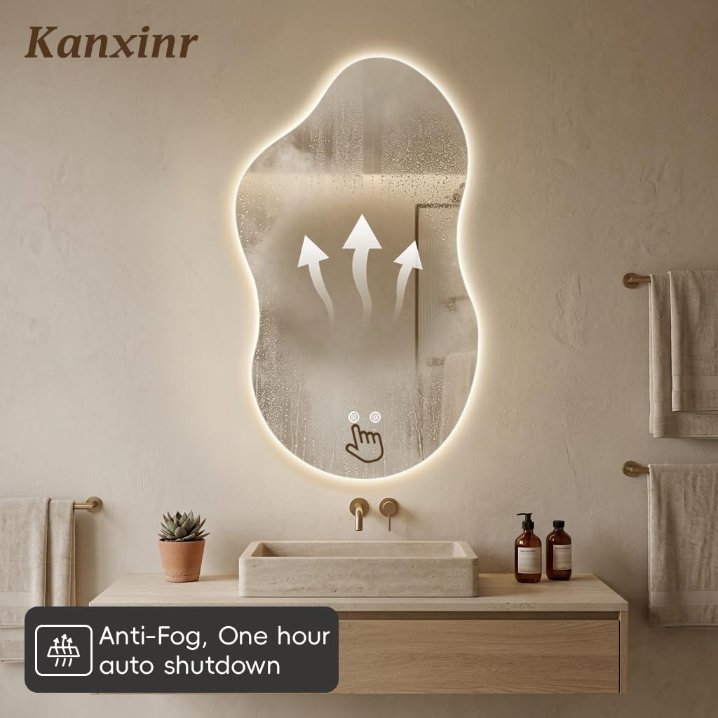 Kanxinr 36"X20" Wall Mirror LED Mirror Bathroom Vanity Mirrors with Lights