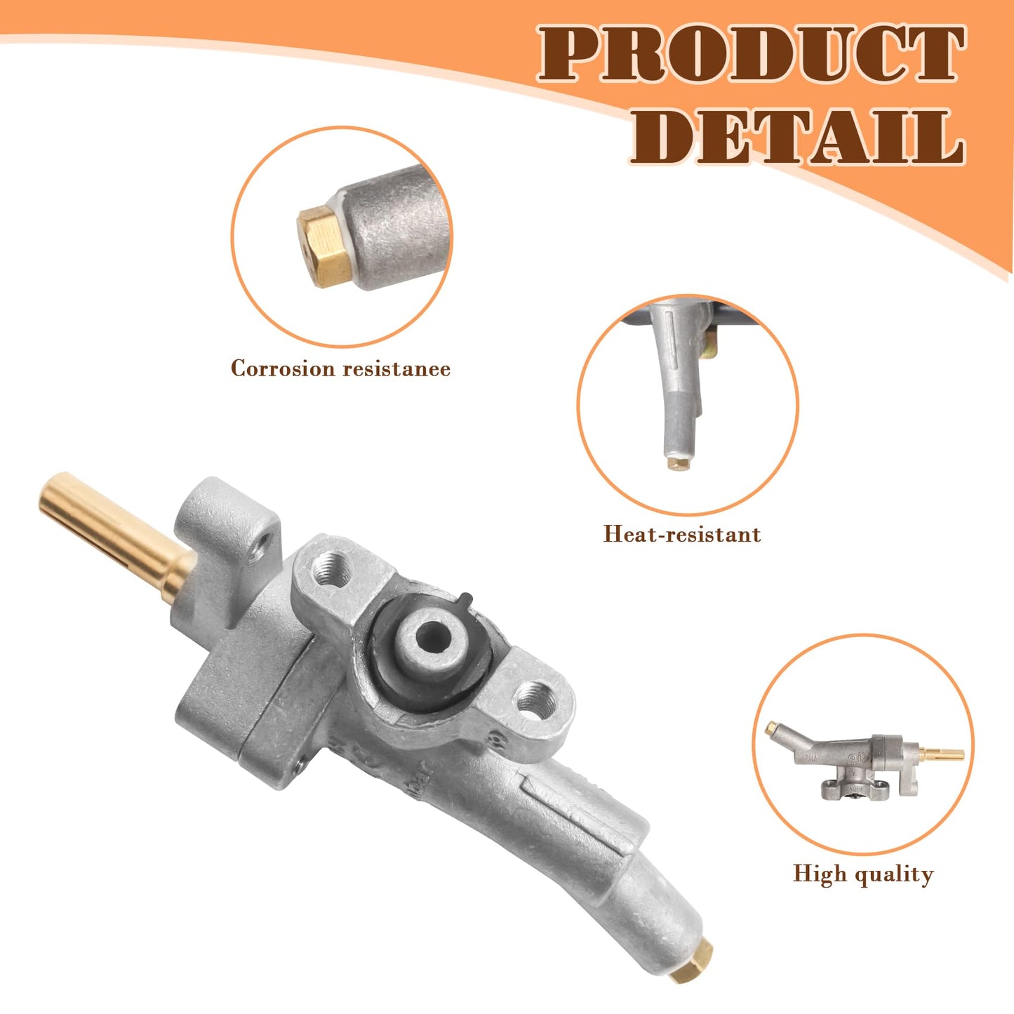 Gas Grill Manifold Main Grill Burner Control Valve Replacement Parts for Weber Spirit E-310 S-310 E-210 E-315, Grill Burner Valve for Weber Spirit(2013-Current) & Spirit II Series - Propane(LP)