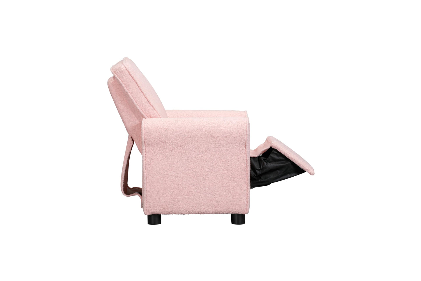 Olive & Opie Jordan Kids/Toddler Push Back Recliner Chair, Lounge Sofa for Boys & Girls Ages 3 and Up, Soft Upholstery, Wooly Pink