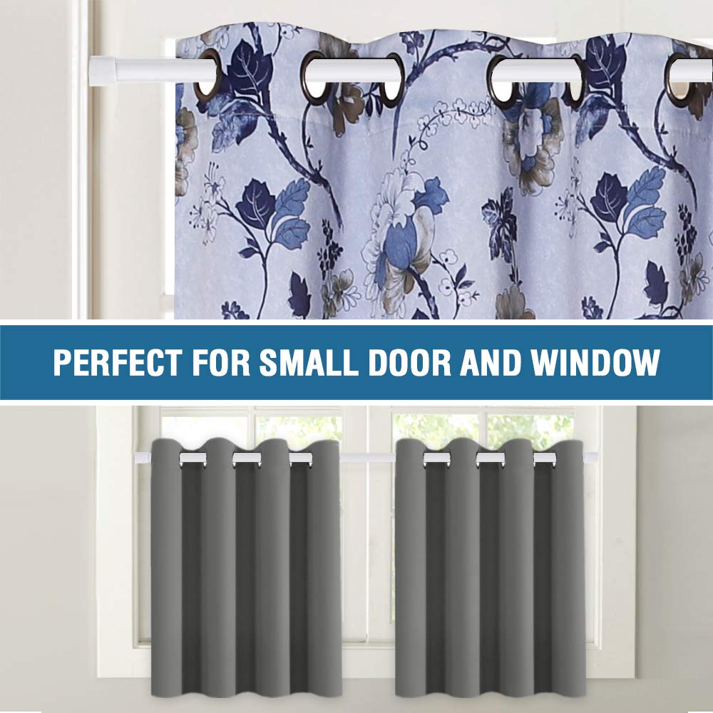 H.VERSAILTEX 2 Pack Spring Tension Curtain Rods 36-60 Inch Lightweight Tensions Rods Securely in Place; Easy to use/Install for Kitchen/Bathroom/Wardrobe, Durable Sturdy Rods, White
