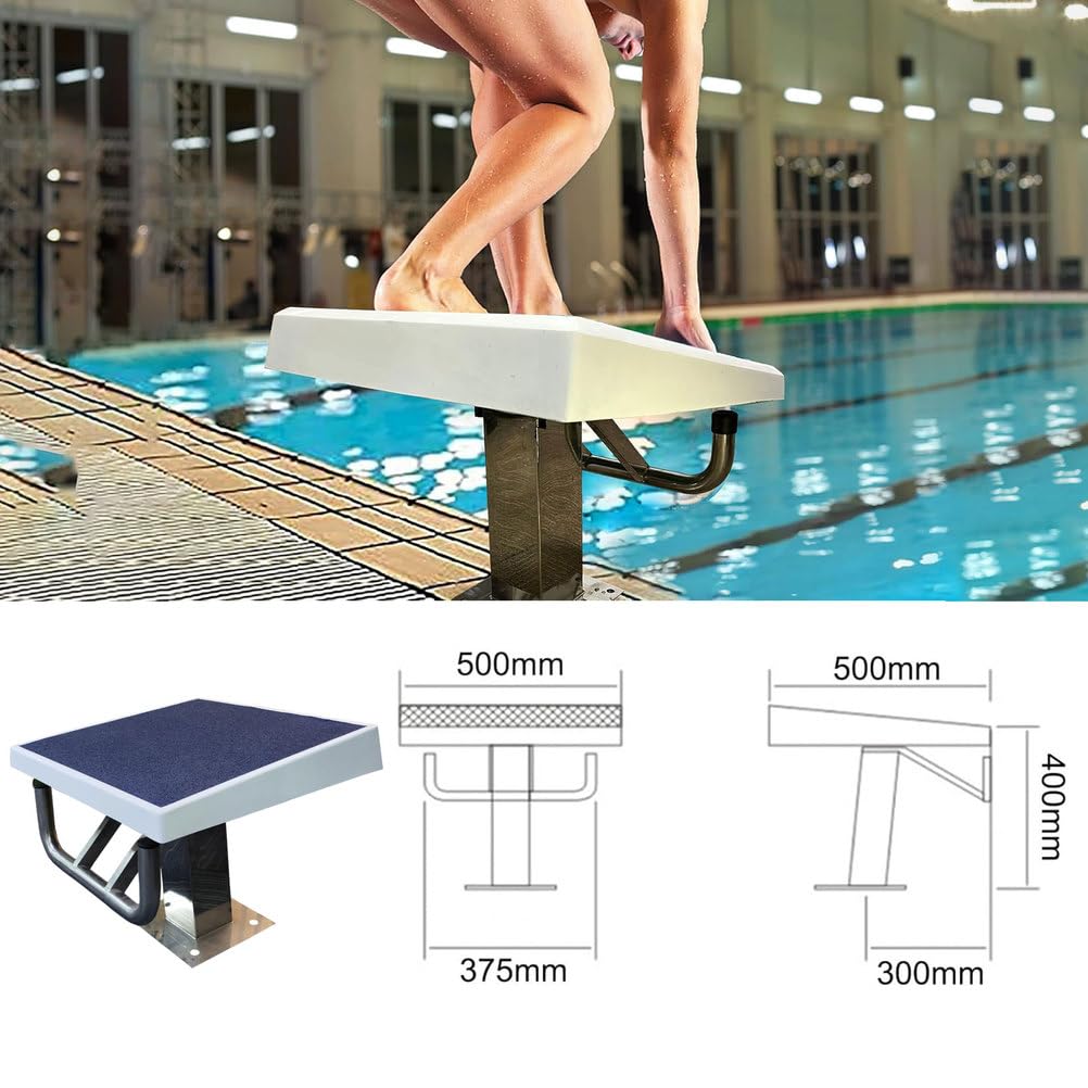 AIBOTY Heavy Duty Swimming Pool Diving Platform, 304 Stainless Steel Non-Slip Diving Boards, 15° Inclined Professional Diving Platform, Load Capacity 600 Lbs/280kg