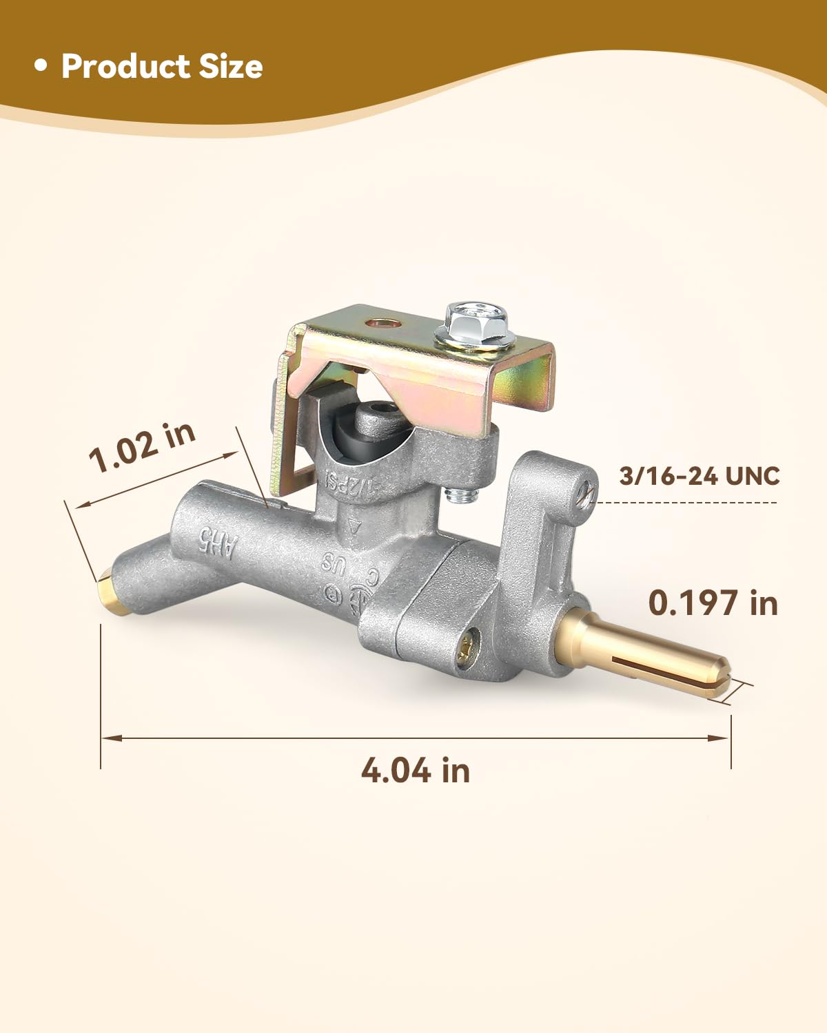 Replacement Main Burner Control Valve Manifold For Weber Spirit (2013-Current) & Spirit II E-210, E-310, E-315, E-320 Gas Grills - Compatible With Propane (Lp)