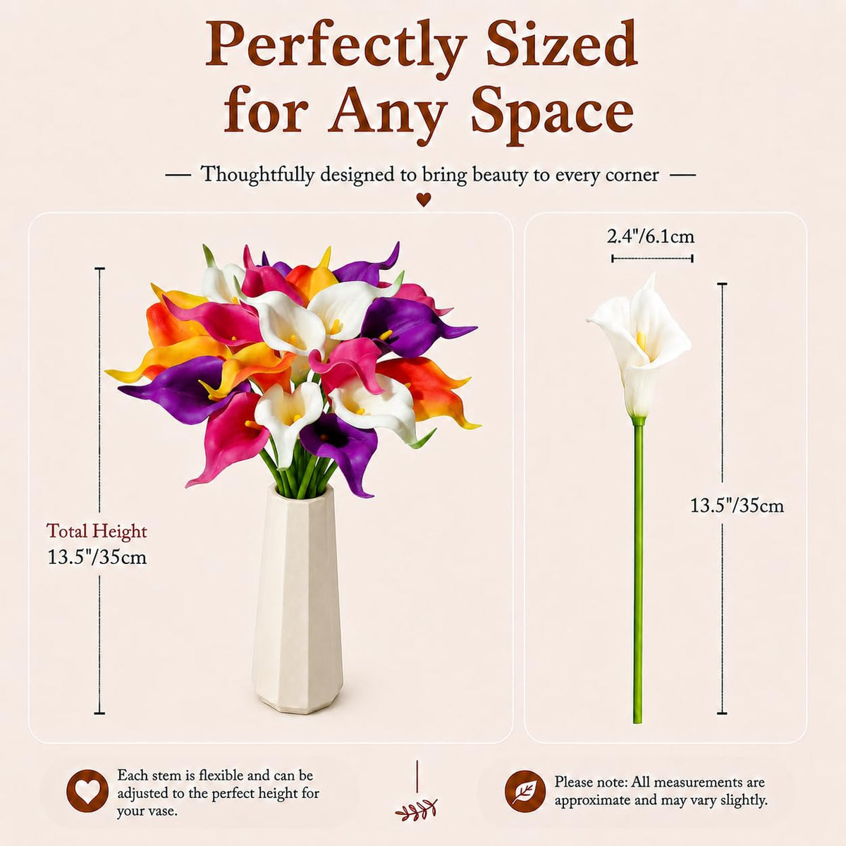 Mandy's 20pcs Colorful Calla Lily Artificial Flowers