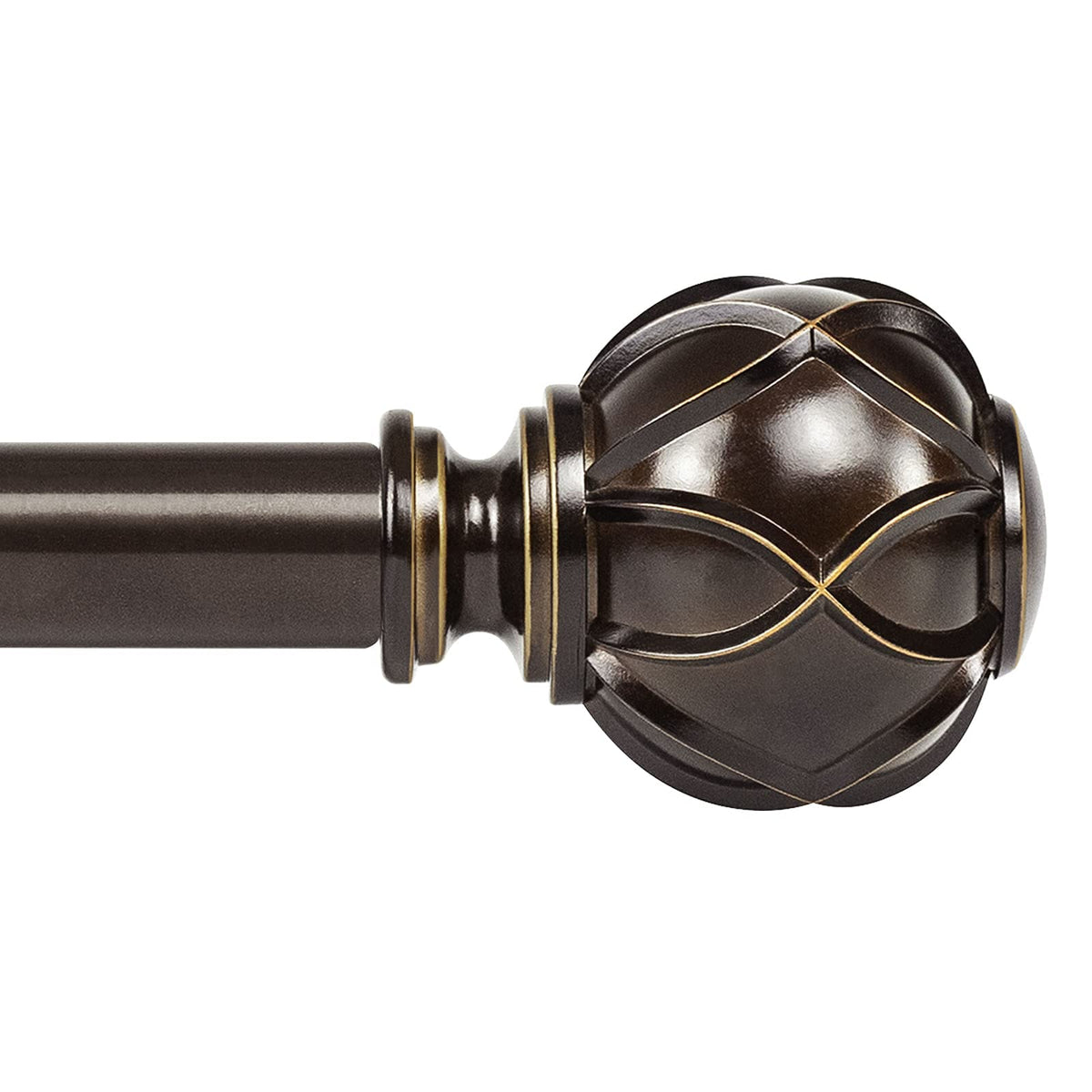 KAMANINA Bronze Finials for Curtain Rods 1 or 7/8 Inch Diameter, Set of 2