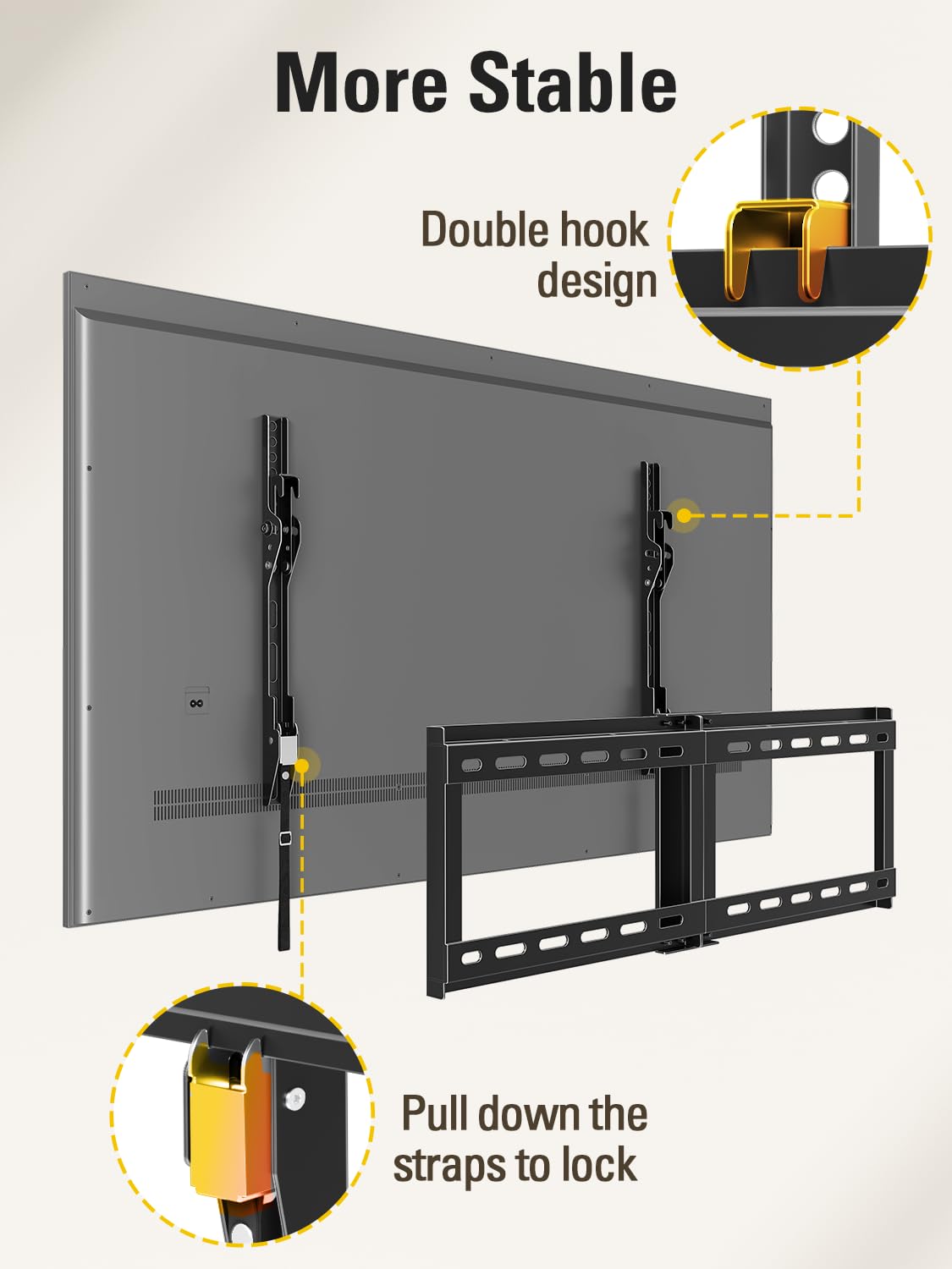 Mounting Dream Tilting TV Wall Mount for Most 37-90 Inch TVs up to 132lbs