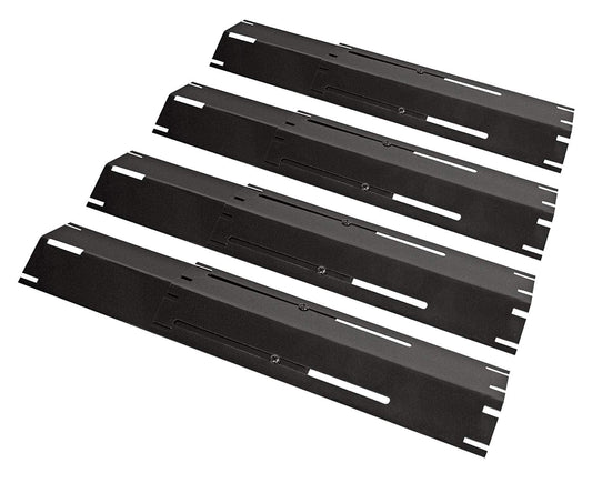Unicook 4 Pack Heavy Duty Grill Heat Plate Replacement Parts, Adjustable Length from 11.75" to 21" with 3.75" W, Porcelain Steel Burner Cover, Heat Tent, Flavorizer Bar, Flame Tamer for Gas Grill