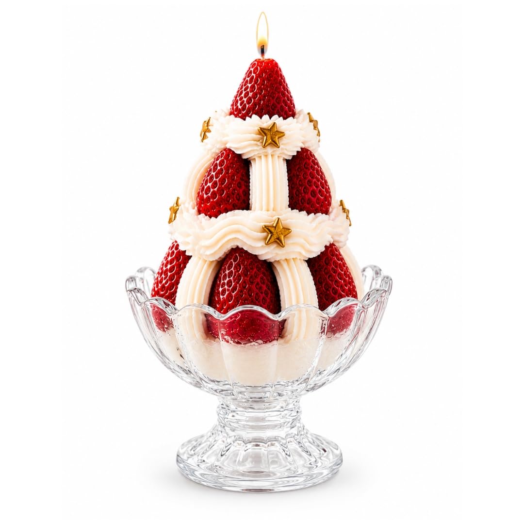Strawberry Dessert Candle, Novelty Candle, Aesthetic Home Decor Gift