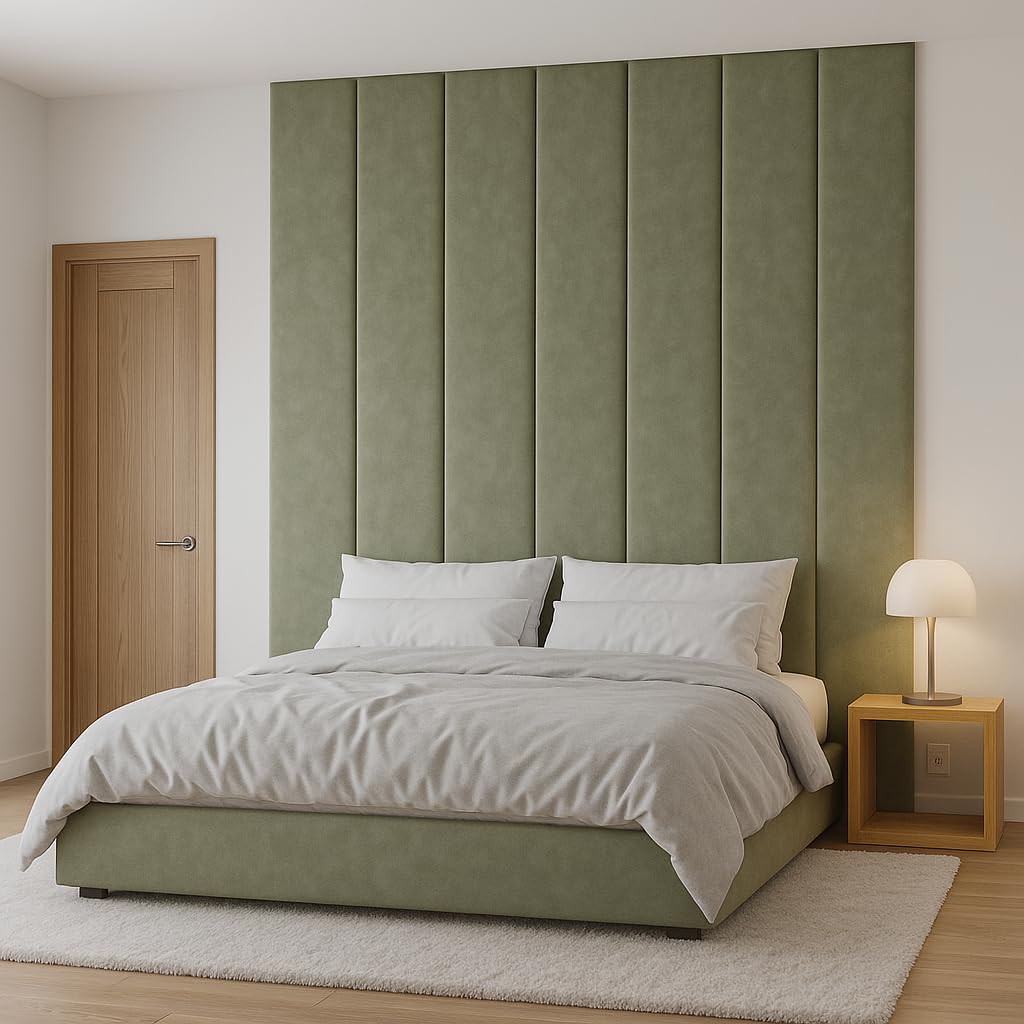 BMD Studio Wall Mounted Fabric Upholstered Headboard Panels, Vertical Wall Panels, Made to Order (Specialty Size)