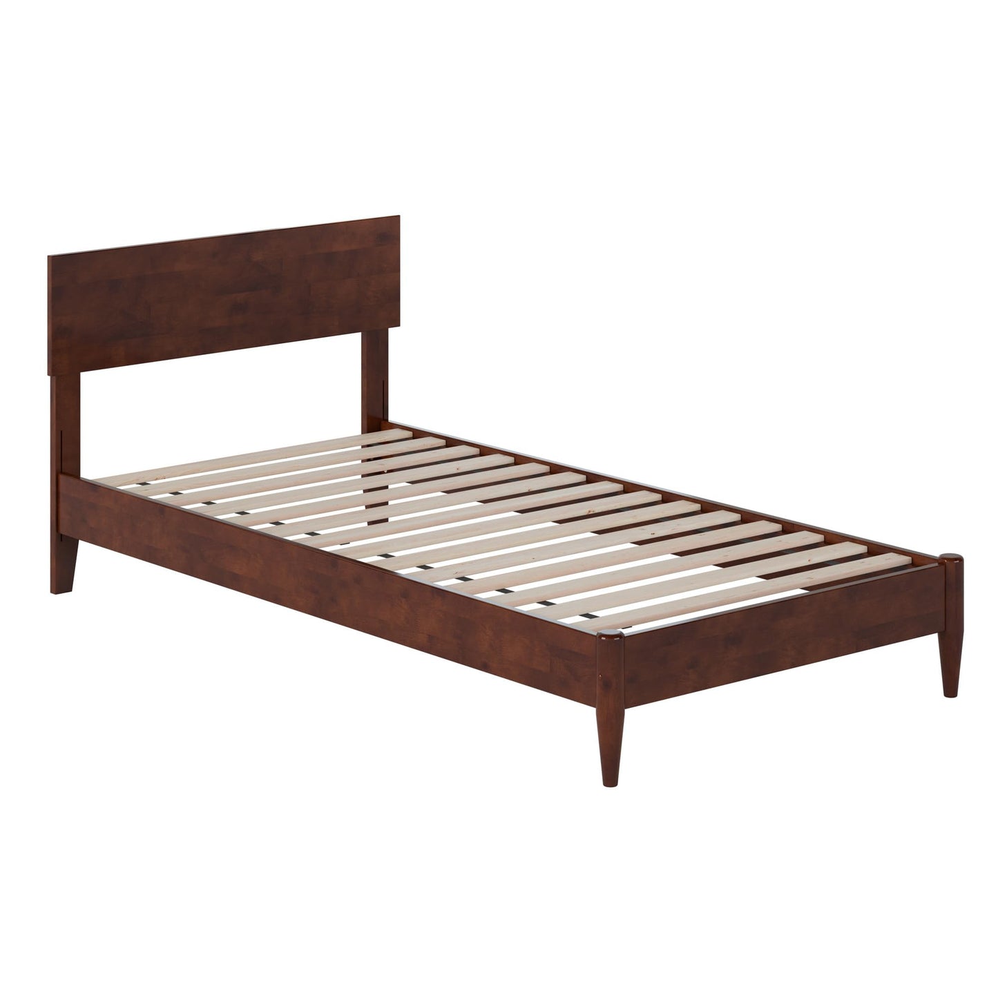 AFI, Aria Twin XL Solid Wood Modern Low Profile Platform Bed, Walnut