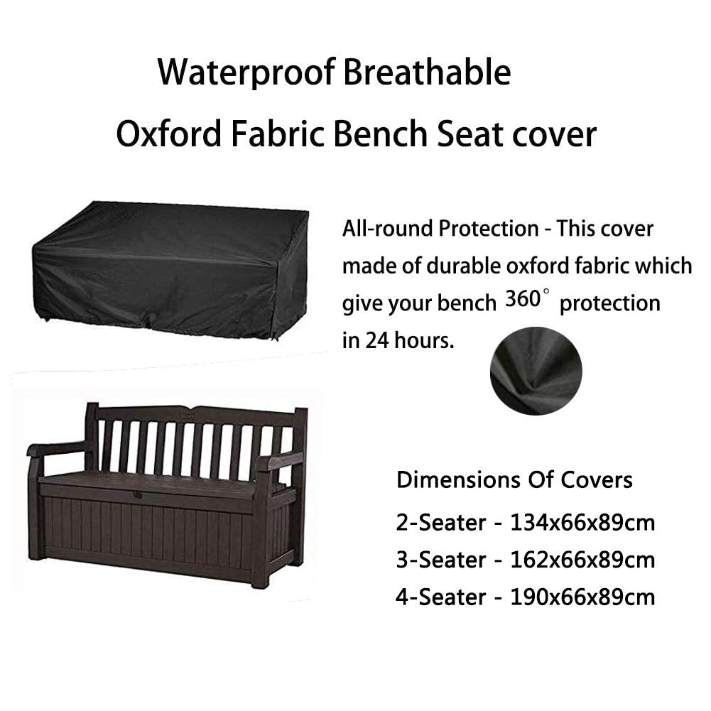 Kingling Outdoor Bench Covers Fits for 50-52 inch Outdoor Garden Bench