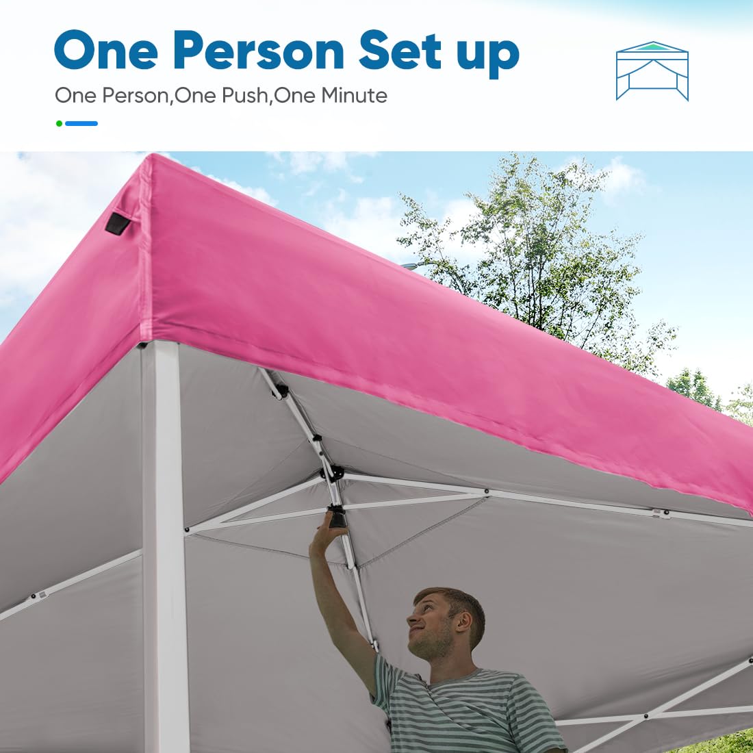 Quictent Easy Pop up Canopy Tent 10'x10' with 4 Detachable Window Sidewalls, One Person Setup, Waterproof Outdoor Portable Vendor Event Tent Shelter Enclosed, Wheeled Bag Included