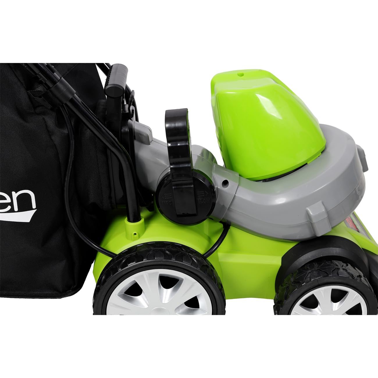 1600W 3-in-1 Leaf Vacuum Blower Mulcher, Multipurpose Garden Debris Cleaner with 12 Gallon Collection Bag, Adjustable Nozzle Wheeled Outdoor Cleaner for Lawn Walkway Yard Maintenance