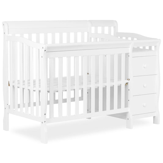 Dream On Me Jayden 4-in-1 Convertible Mini Baby Crib with 3 Drawer Changer