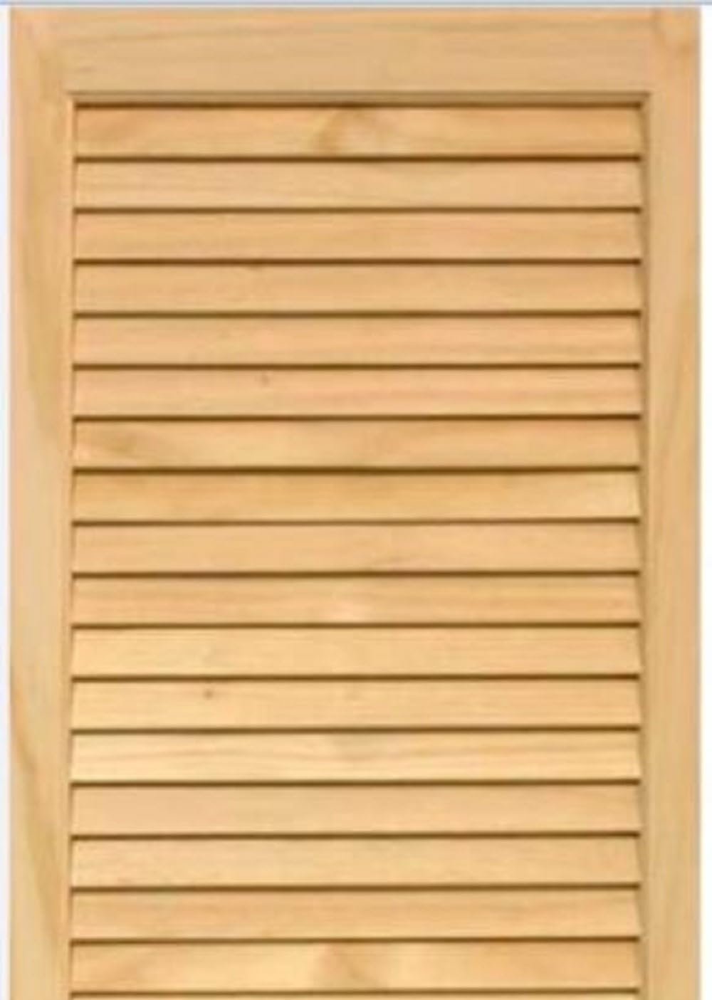 LTL Home Products AM-SHL59 American Wood Exterior Window Louvered Shutters, 15" x 59", Unfinished Pine